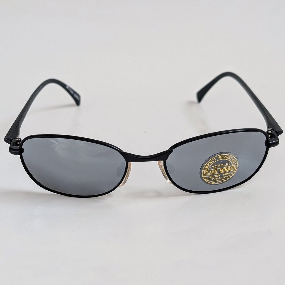 NWT Vintage 90's Rectangle Metal Combo Sport Sunglasses (M. Black)